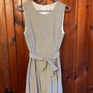 Blue & White Striped Dress